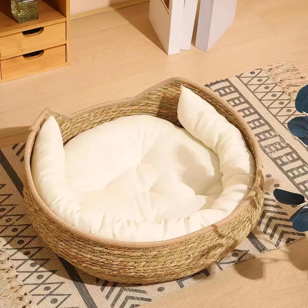 Woven Cotton Rope Cat Bed