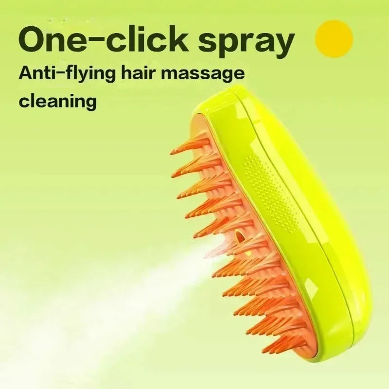 3-in-1 Steam Pet Grooming Brush