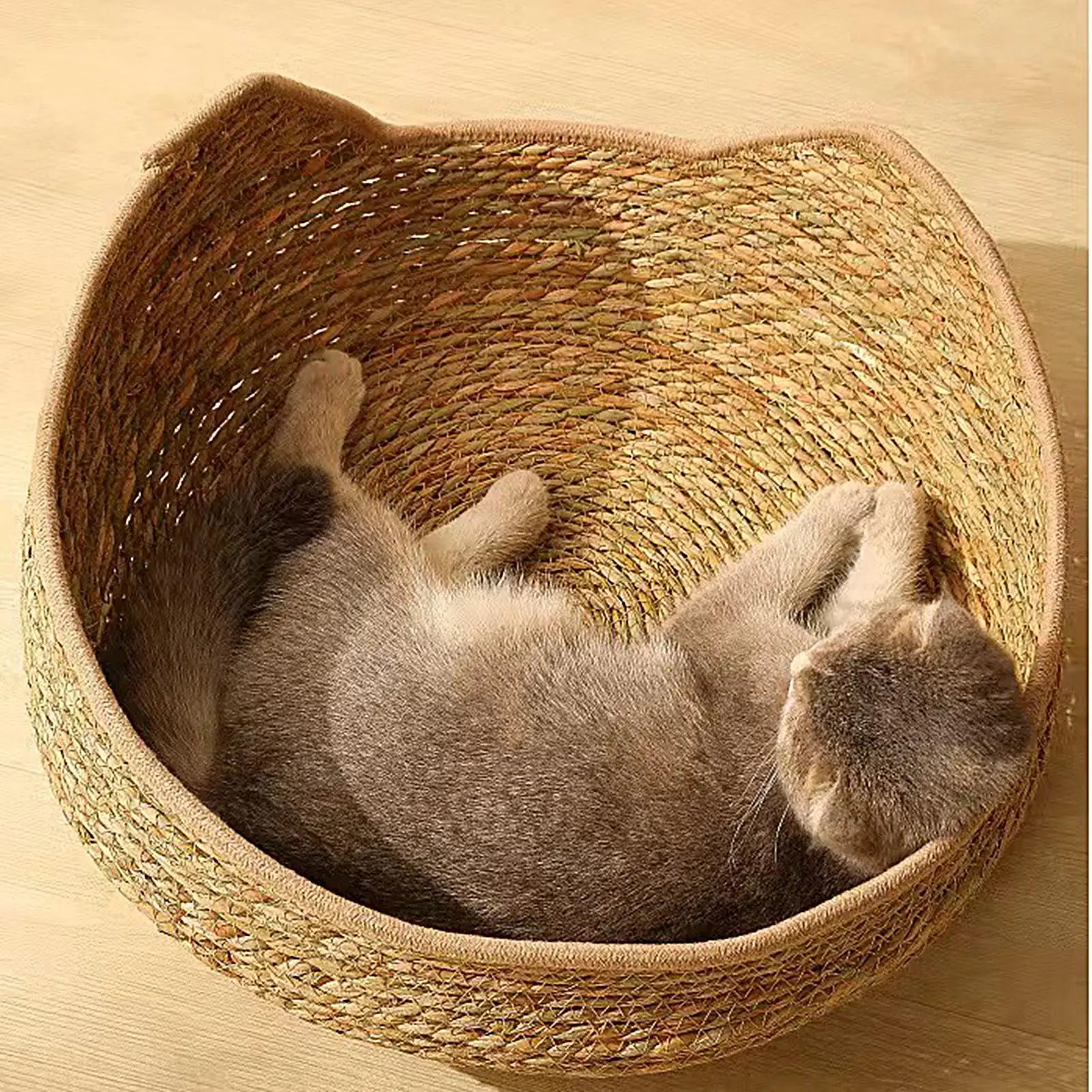 Woven Cotton Rope Cat Bed