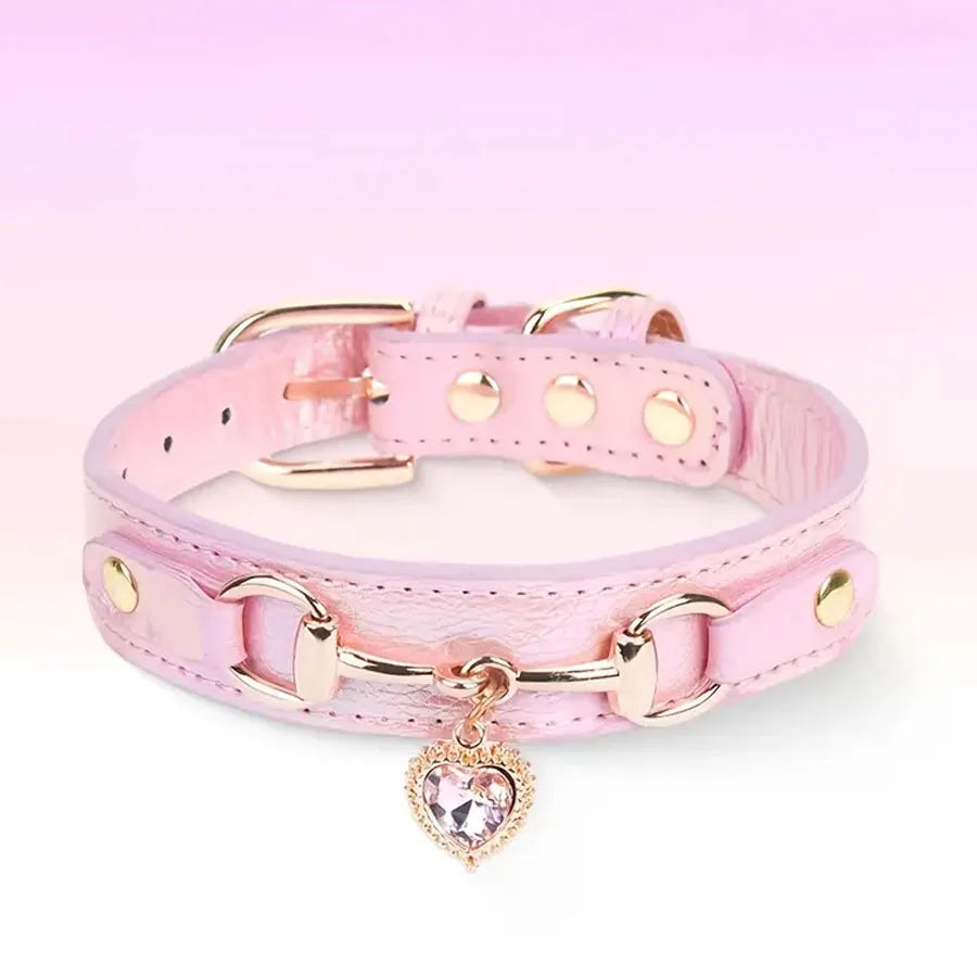 Delicate PU Leather Pet Collar