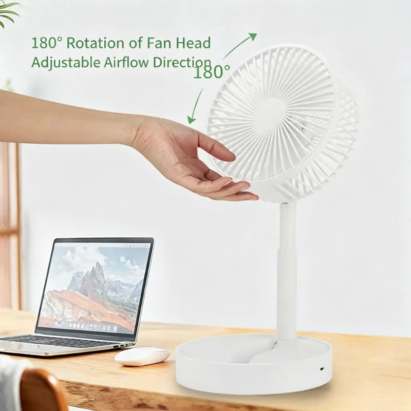 Foldable Desk Fan with Phone Stand