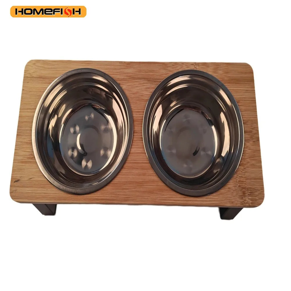Elevated Tilted Cat Bowl Set