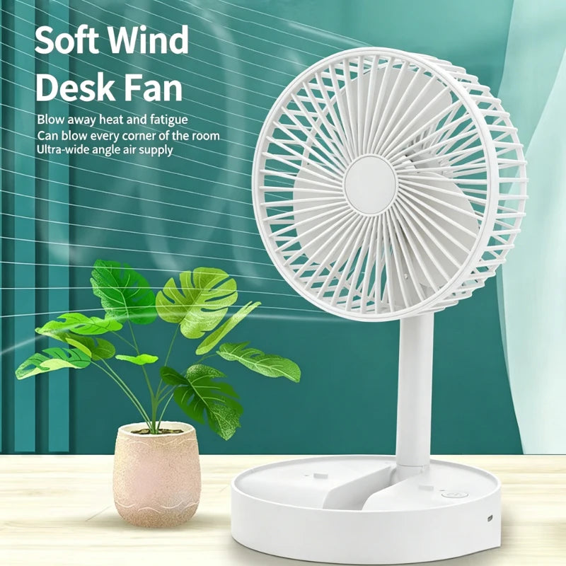 Foldable Desk Fan with Phone Stand