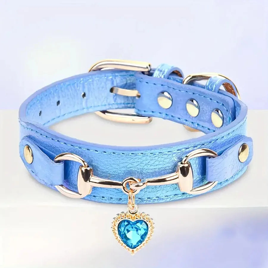 Delicate PU Leather Pet Collar