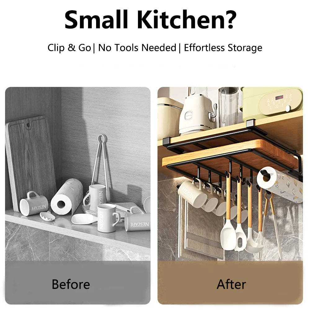 Under-Cabinet Hanging Organizer Rack