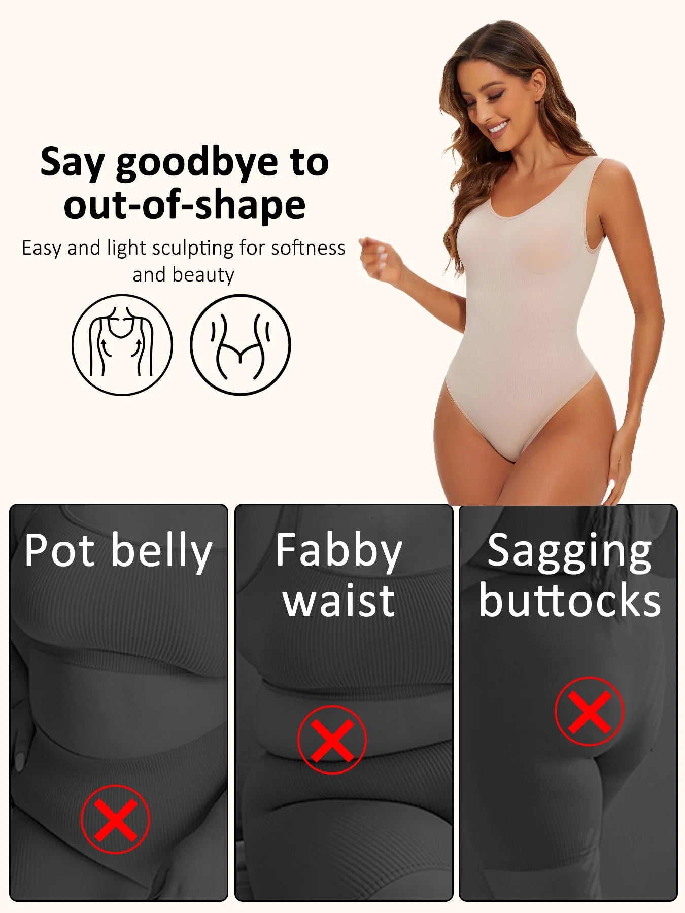 Seamless Thong Shapewear Bodysuit