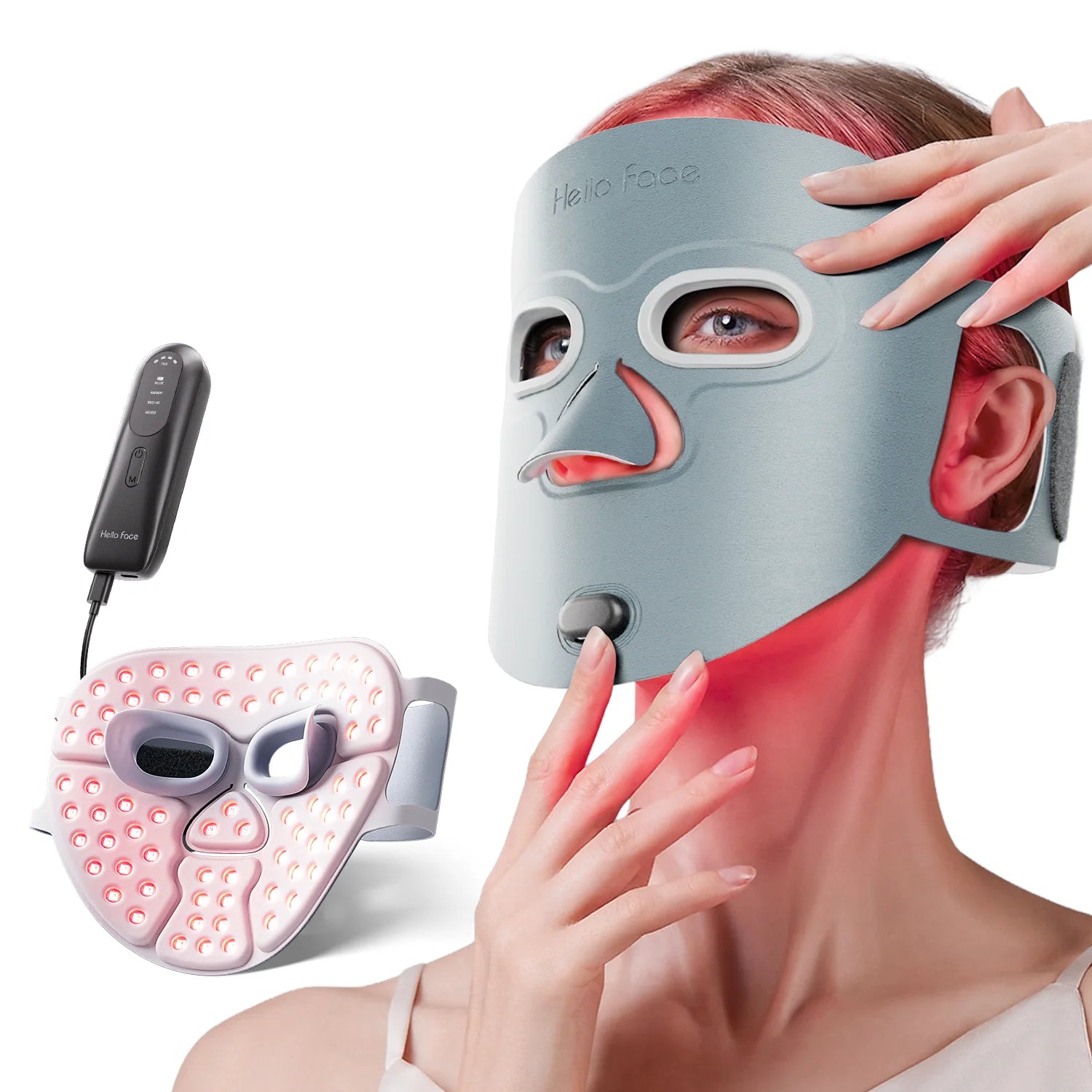 Wireless Red Light Face Mask