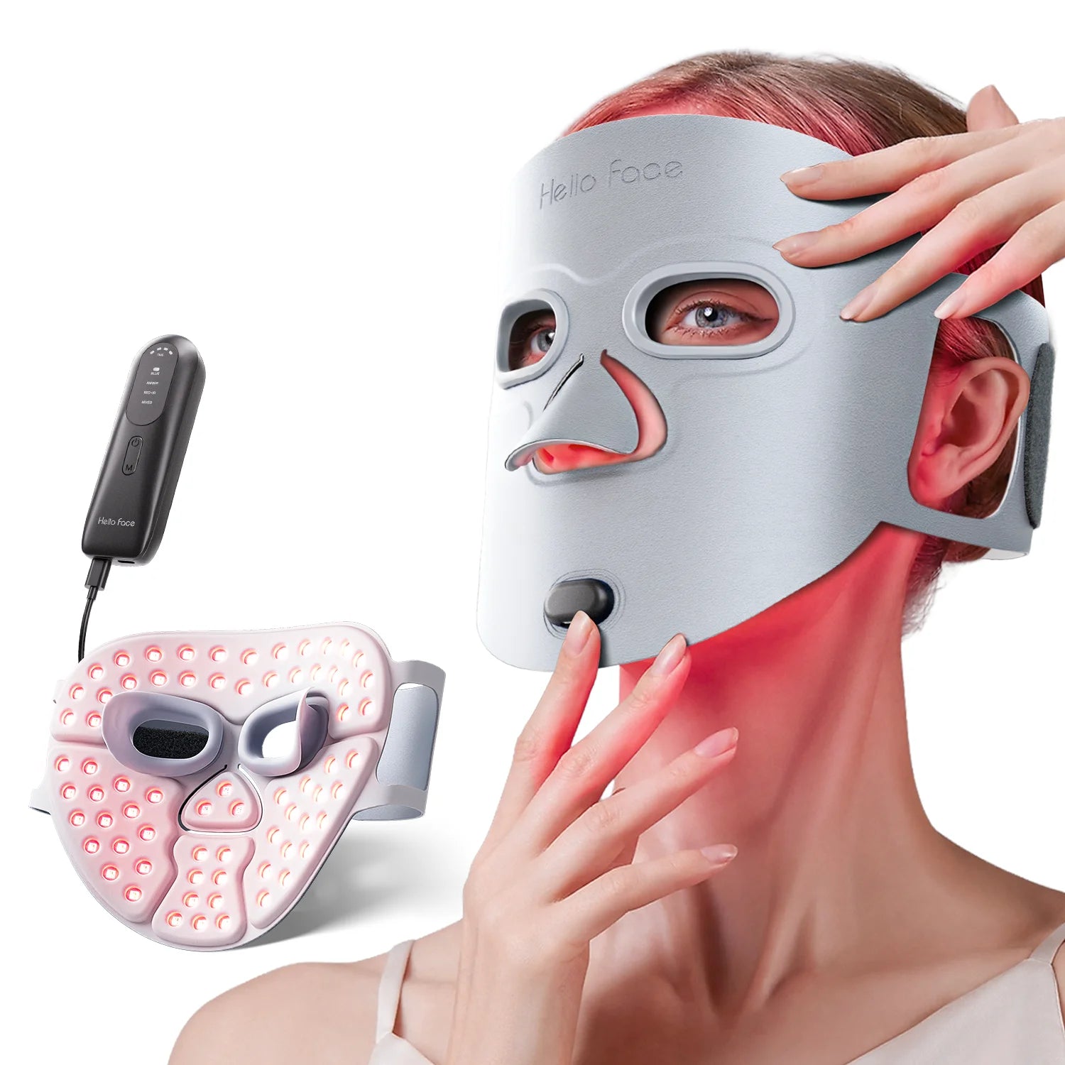 Wireless Red Light Face Mask