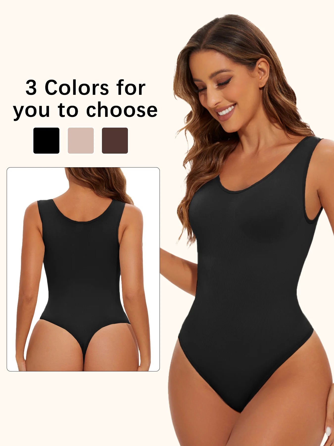 Seamless Thong Shapewear Bodysuit