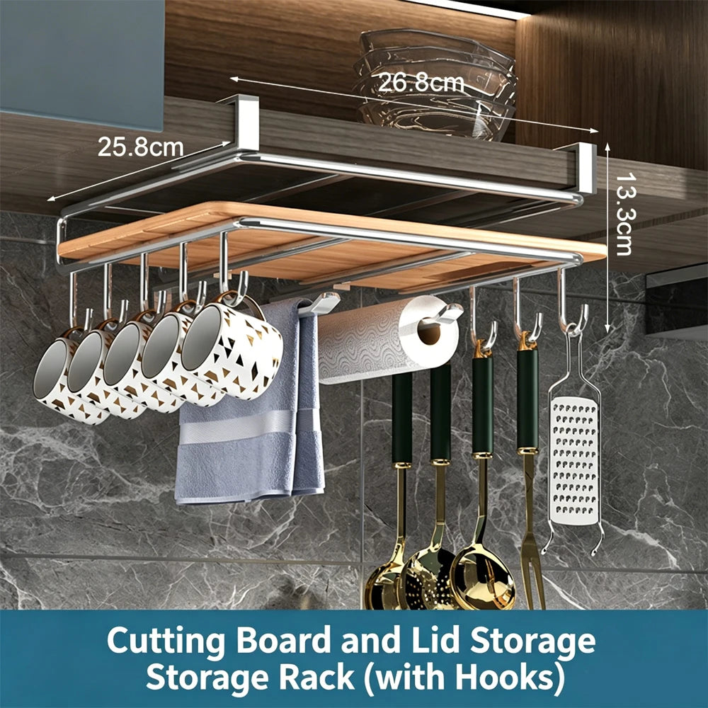 Under-Cabinet Hanging Organizer Rack