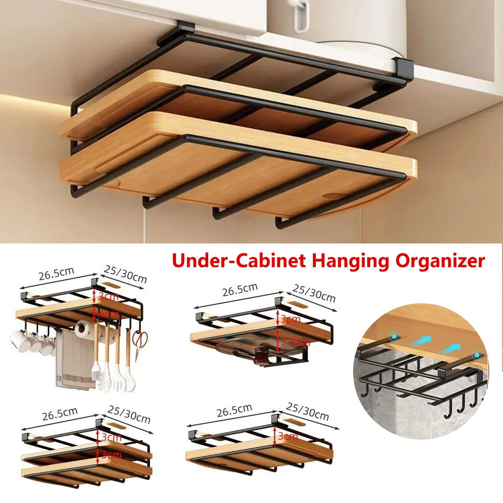 Under-Cabinet Hanging Organizer Rack