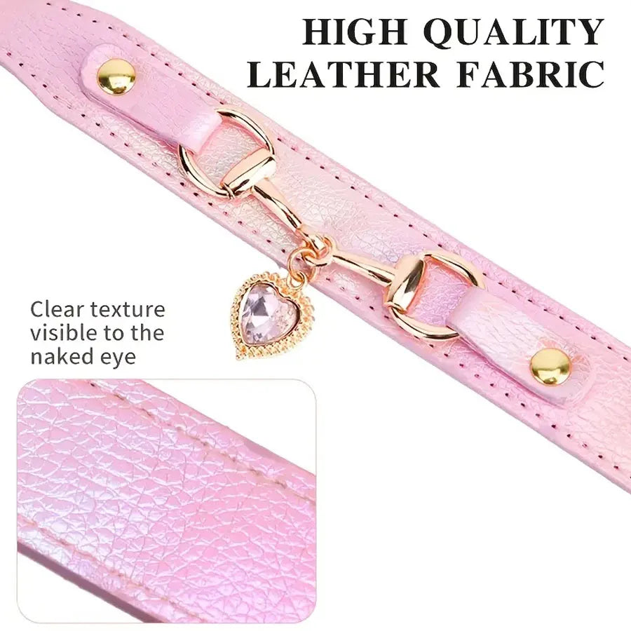 Delicate PU Leather Pet Collar