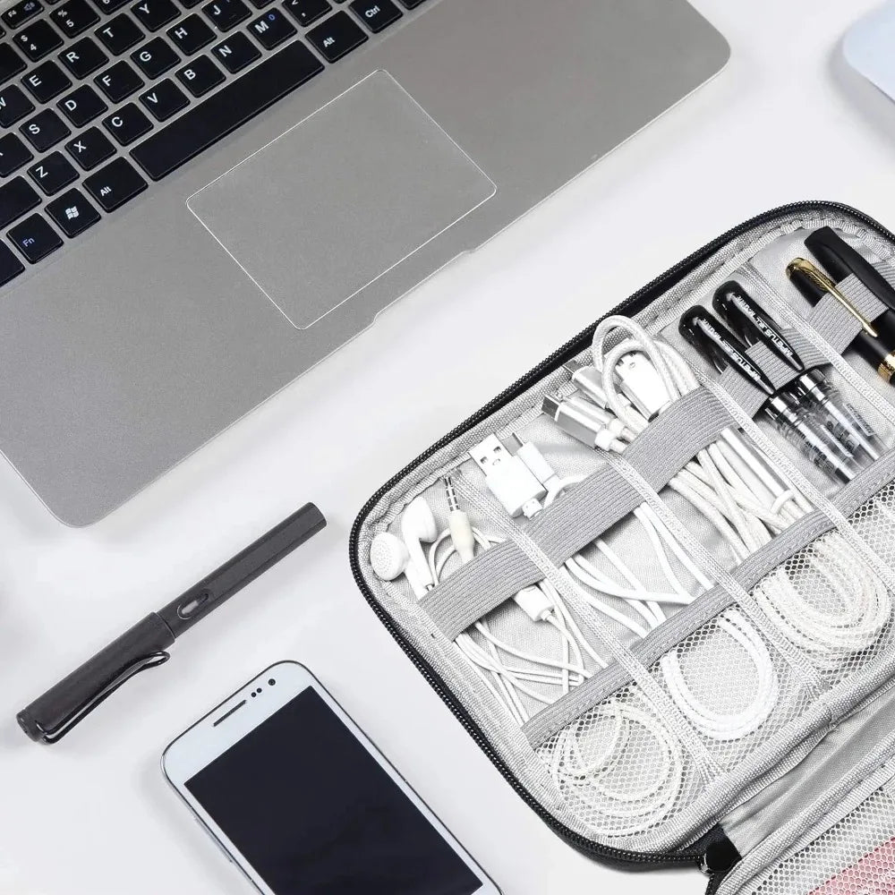 Portable Electronics Organizer Pouch