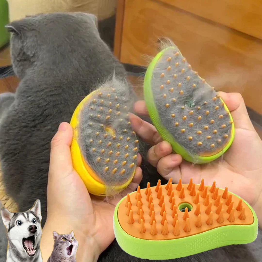3-in-1 Steam Pet Grooming Brush
