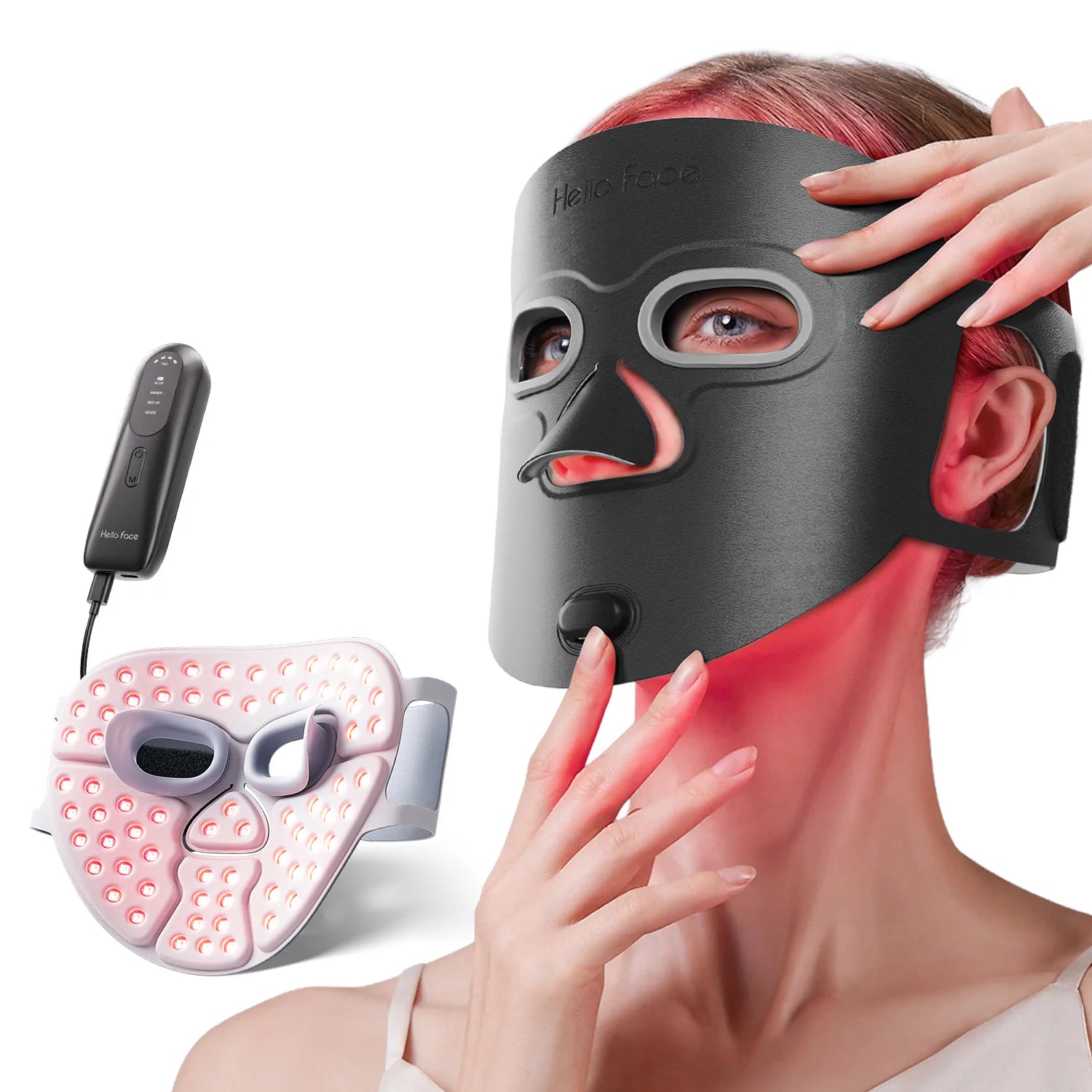 Wireless Red Light Face Mask