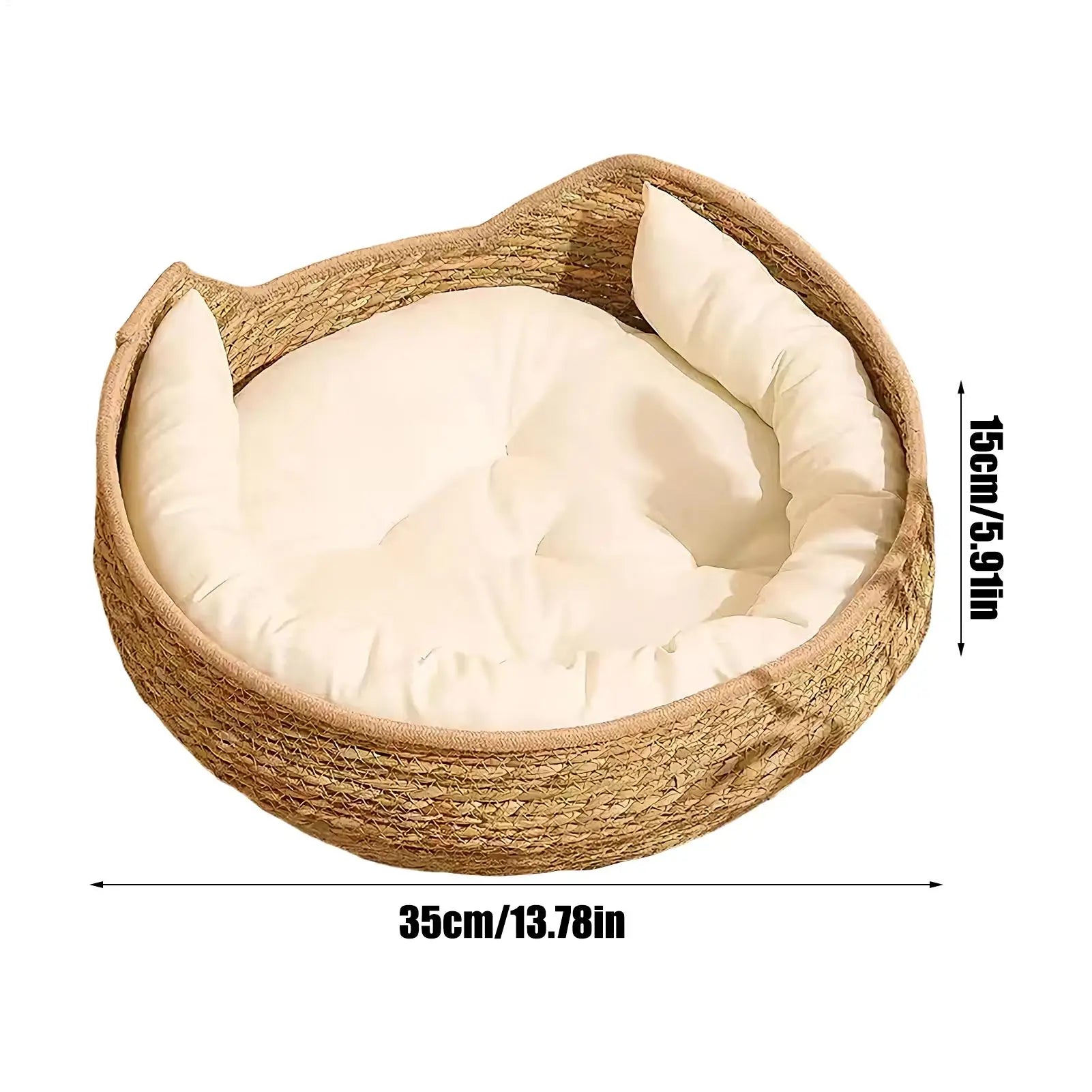 Woven Cotton Rope Cat Bed